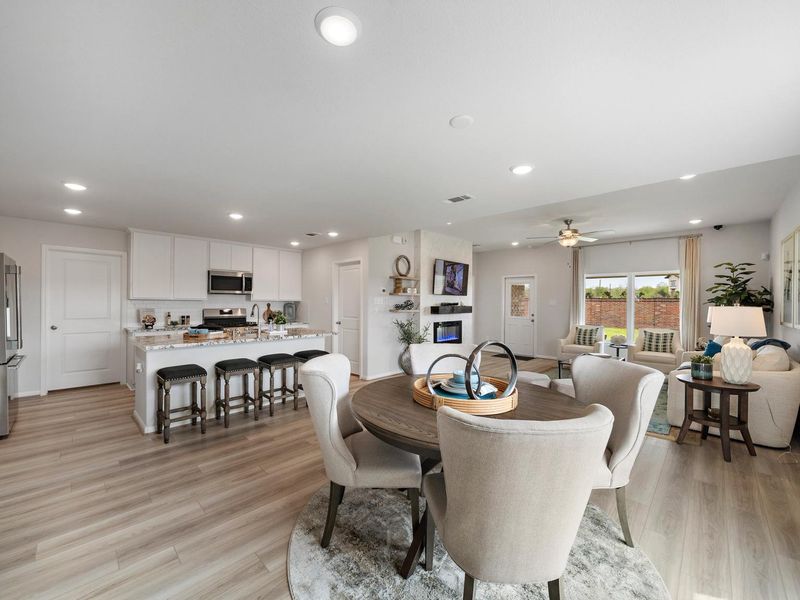 Furnished interior in a model home at Sunterra in Katy (Image 13).