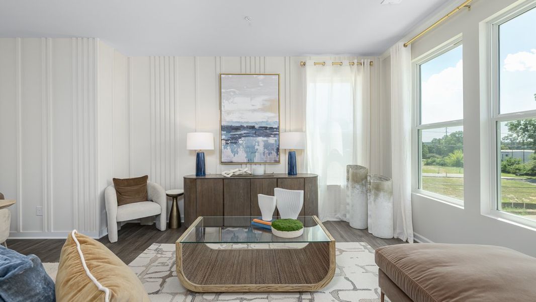 Furnished interior in a model home at Townes at Asbury in Atlanta (Image 22).