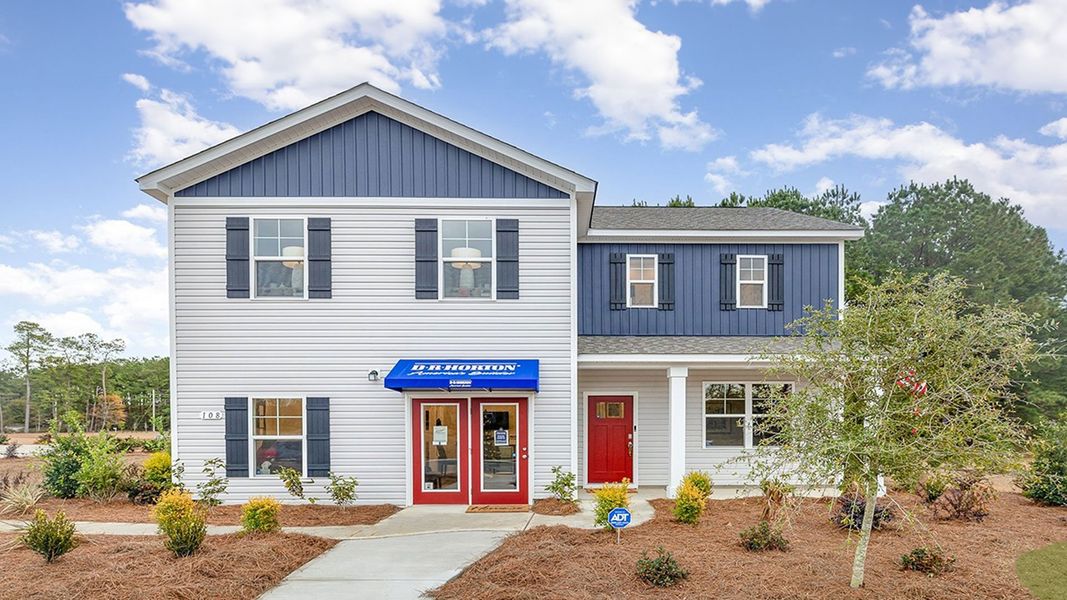 Front exterior of a home in the Harper Meadows community, located in Loris, SC (Image 2). Front exterior of a home in the Harper Meadows community, located in Loris, SC (Image 2).