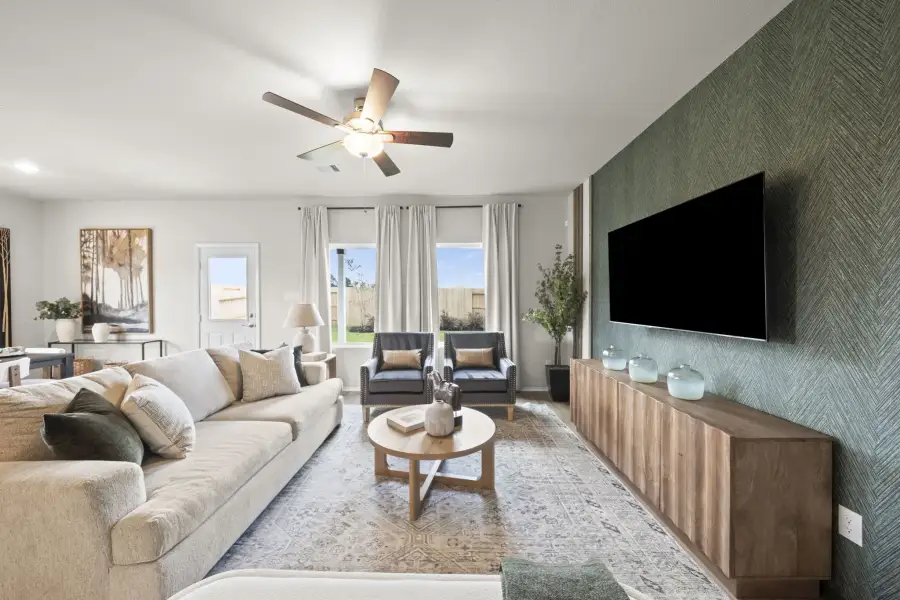Furnished interior in a model home at Arcadia Ridge in San Antonio (Image 4).