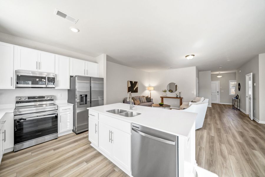 Furnished interior in a model home at Percival Village in Columbia (Image 15).