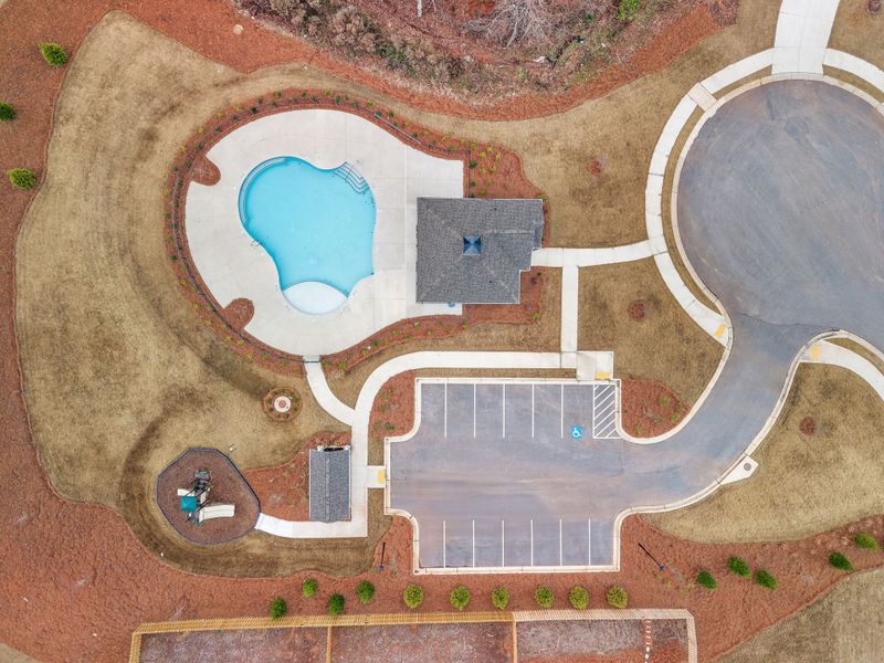 A circular building with a hole in the middle. A circular building with a hole in the middle.
