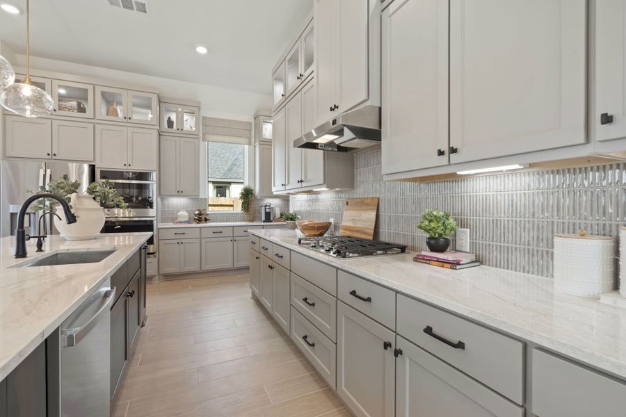 Furnished interior in a model home at Grange in Katy (Image 5).