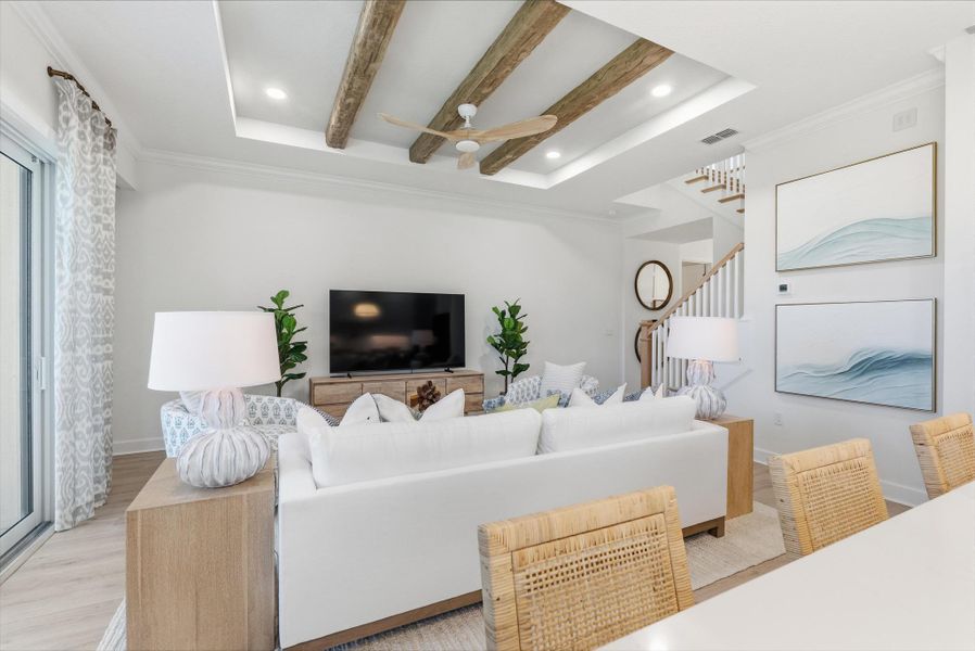 Furnished interior in a model home at Beachview Cove in Ormond Beach (Image 39).