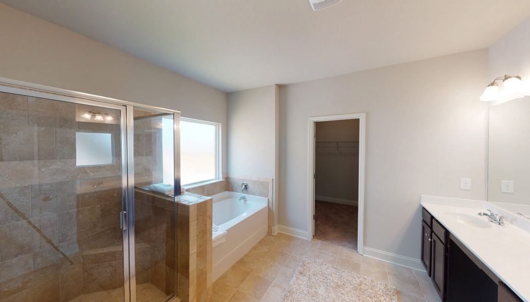 Furnished interior in a model home at Cove Lake Estates in Conley (Image 17).