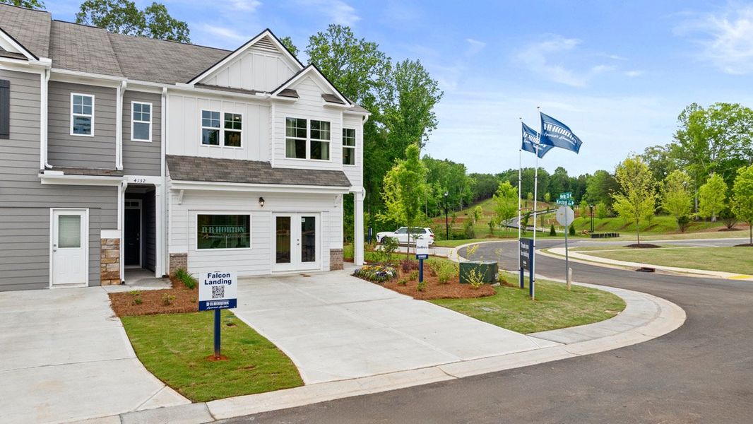 Front exterior of a home in the Falcon Landing Townhomes community, located in Gainesville, GA (Image 3).