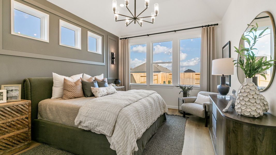 Furnished interior in a model home at Creekhaven in Iowa Colony (Image 23).