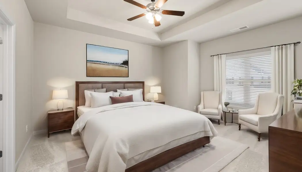 Furnished interior in a model home at Chimney Oaks in Homer (Image 36). Furnished interior in a model home at Chimney Oaks in Homer (Image 36).