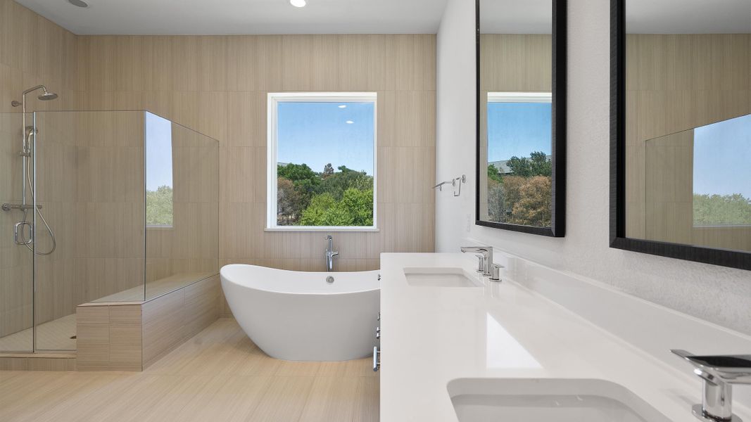 Furnished interior in a model home at Sunridge in Austin (Image 23).