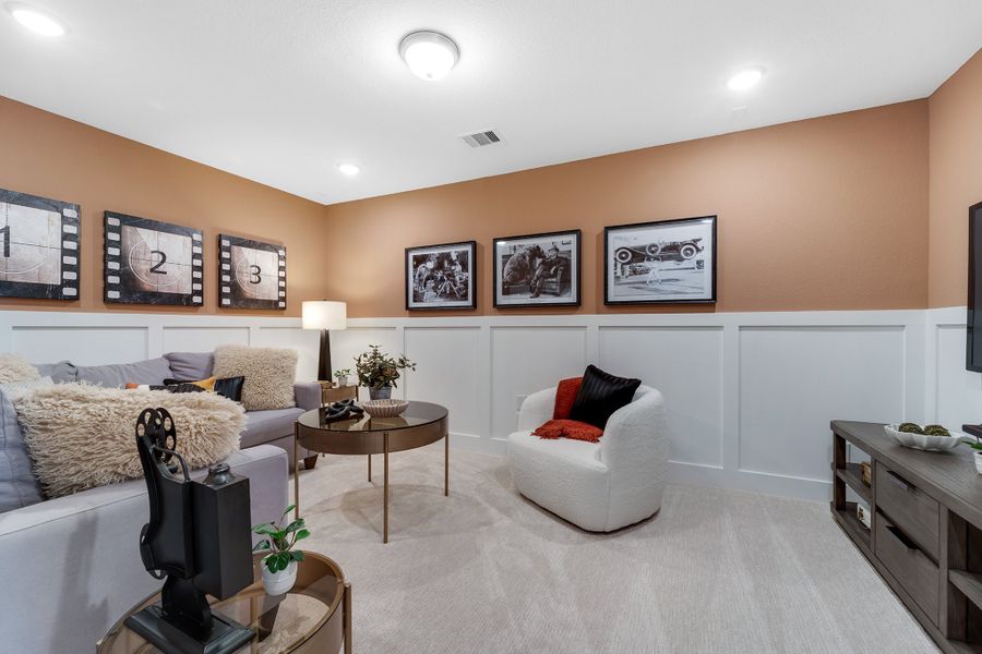 Furnished interior in a model home at Creekhaven in Iowa Colony (Image 19).