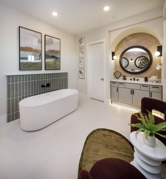 Furnished interior in a model home at Dean Farms in Lucas (Image 44).