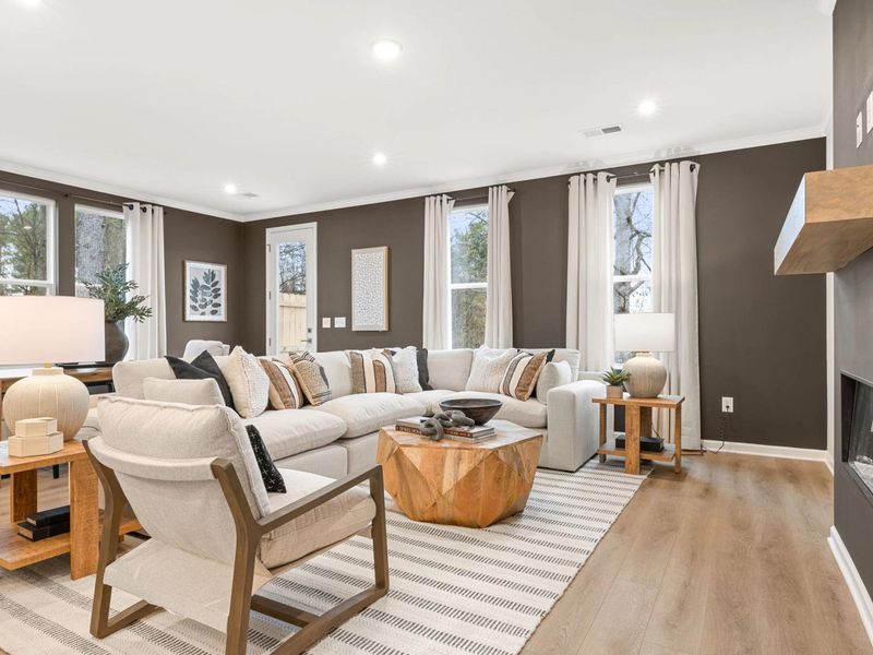 Furnished interior in a model home at Lake Shore in Winder (Image 8).