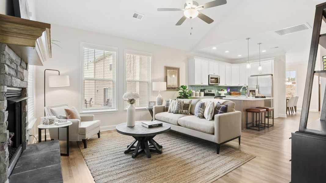 Furnished interior in a model home at Ravencrest in Roebuck (Image 13).