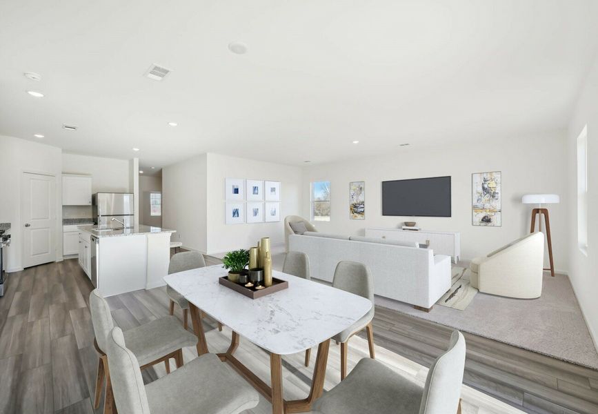 Furnished interior in a model home at Cattleman's Crossing in Fort Worth (Image 4). Furnished interior in a model home at Cattleman's Crossing in Fort Worth (Image 4).