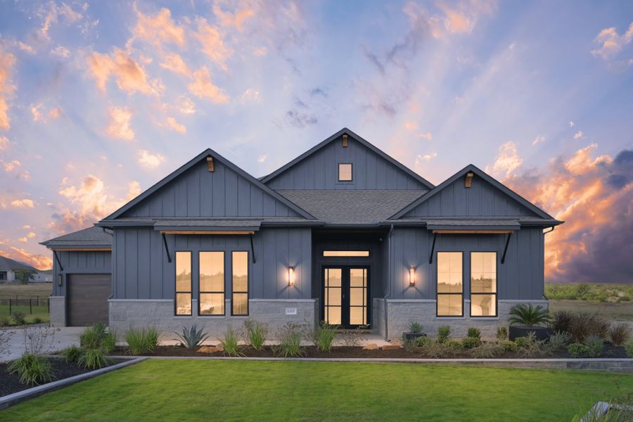 Front exterior of a home in the Feathergrass community, located in Florence, TX (Image 5). Front exterior of a home in the Feathergrass community, located in Florence, TX (Image 5).