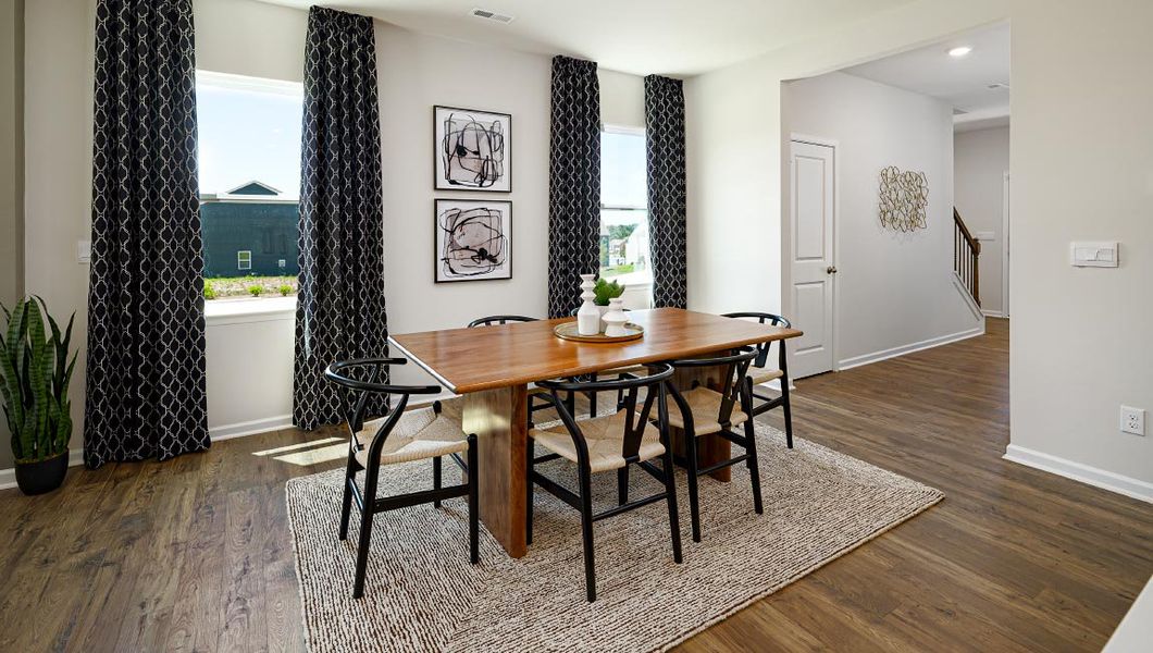 Furnished interior in a model home at Brandon Creek in Gastonia (Image 13).