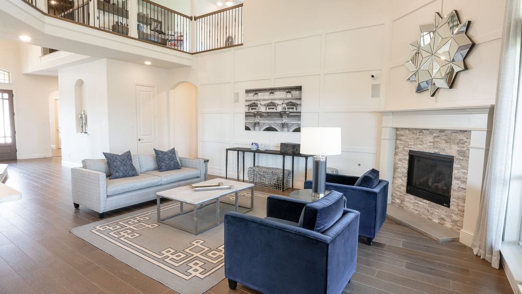 Furnished interior in a model home at La Frontera in Fort Worth (Image 6).