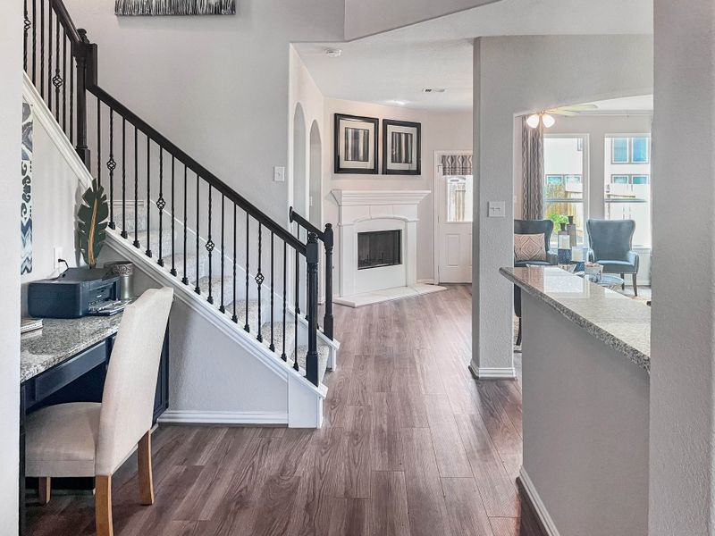 Furnished interior in a model home at Kendall Lakes in Alvin (Image 7). Furnished interior in a model home at Kendall Lakes in Alvin (Image 7).