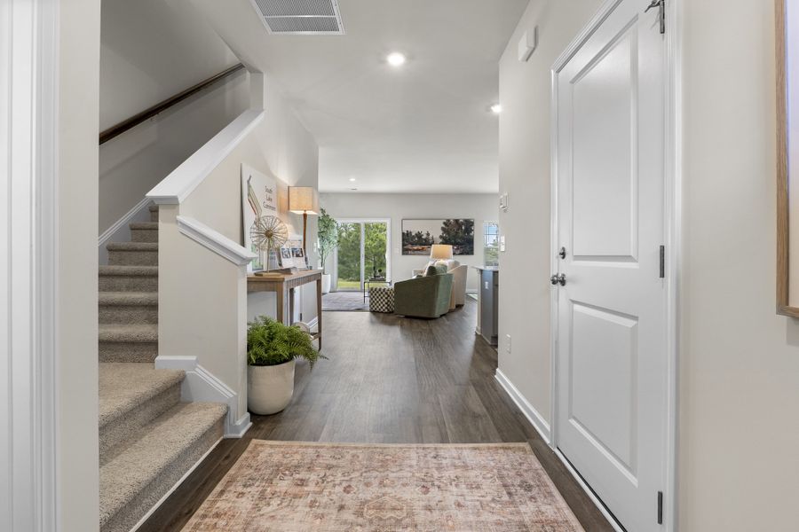 Furnished interior in a model home at South Lake Commons in Lexington (Image 3).