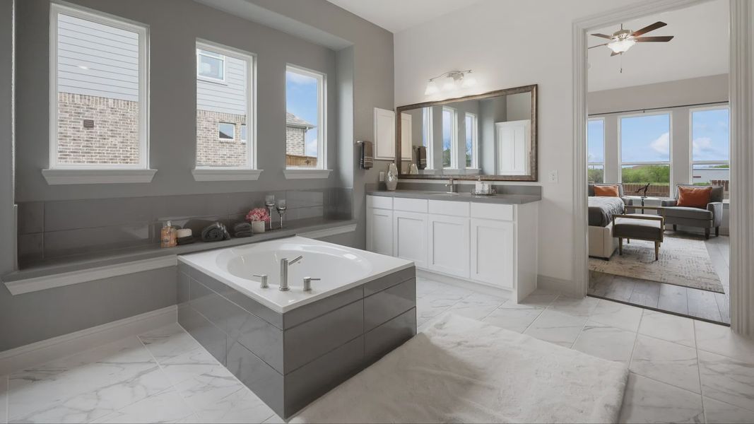 Furnished interior in a model home at Sundance Cove in Crosby (Image 21).