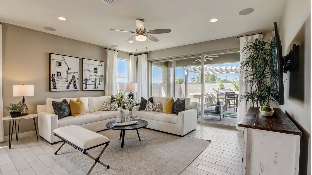 Furnished interior in a model home at Castillo at Anderson Parc in Buckeye (Image 9).