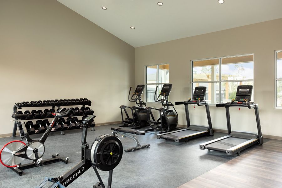 Get moving in the new fitness center.