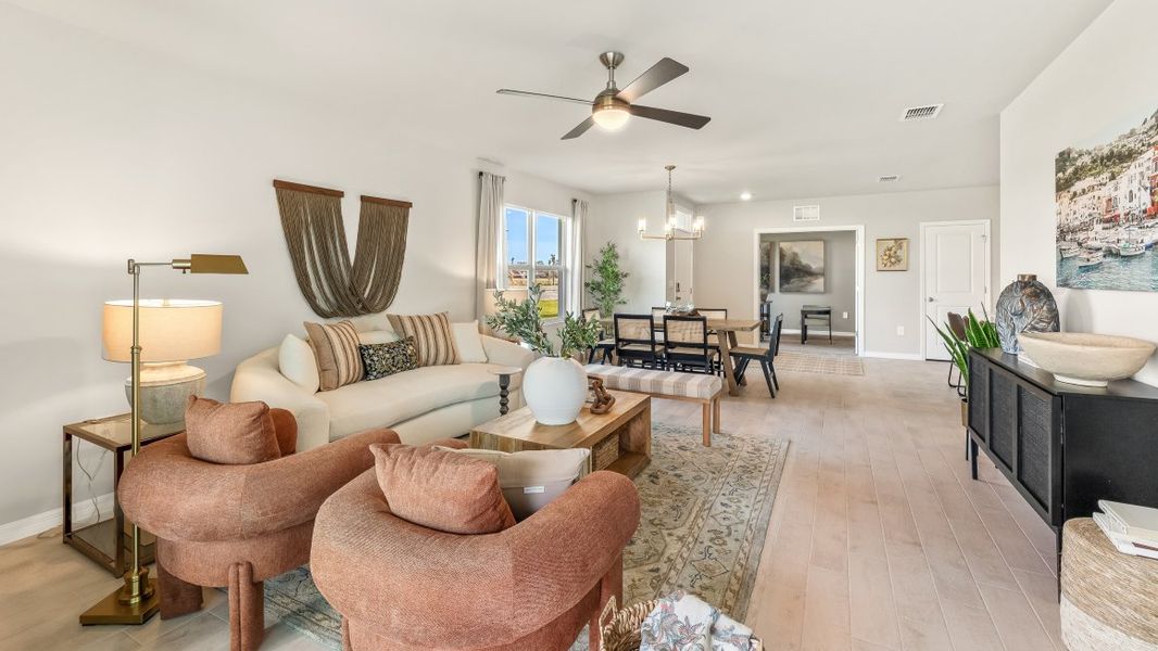 Furnished interior in a model home at Central Parc in North Port (Image 17).
