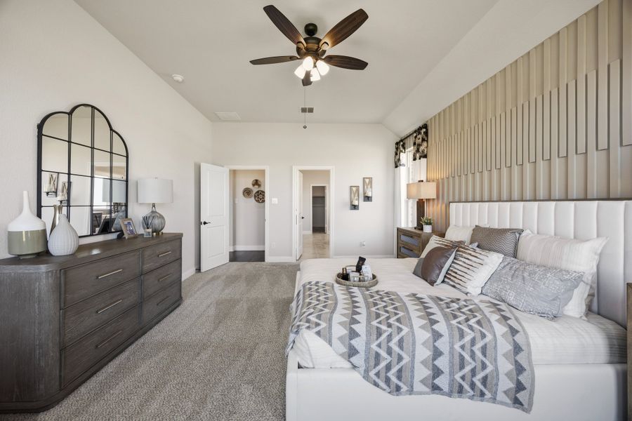 Furnished interior in a model home at Abe's Landing in Granbury (Image 17).