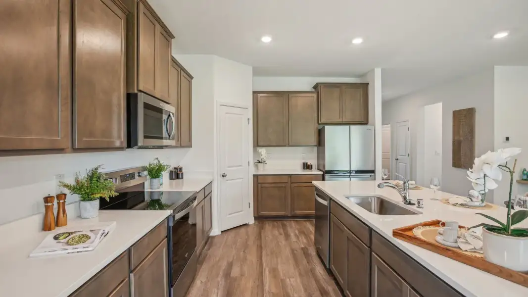 Furnished interior in a model home at Pasadena Ridge in Dade City (Image 21).
