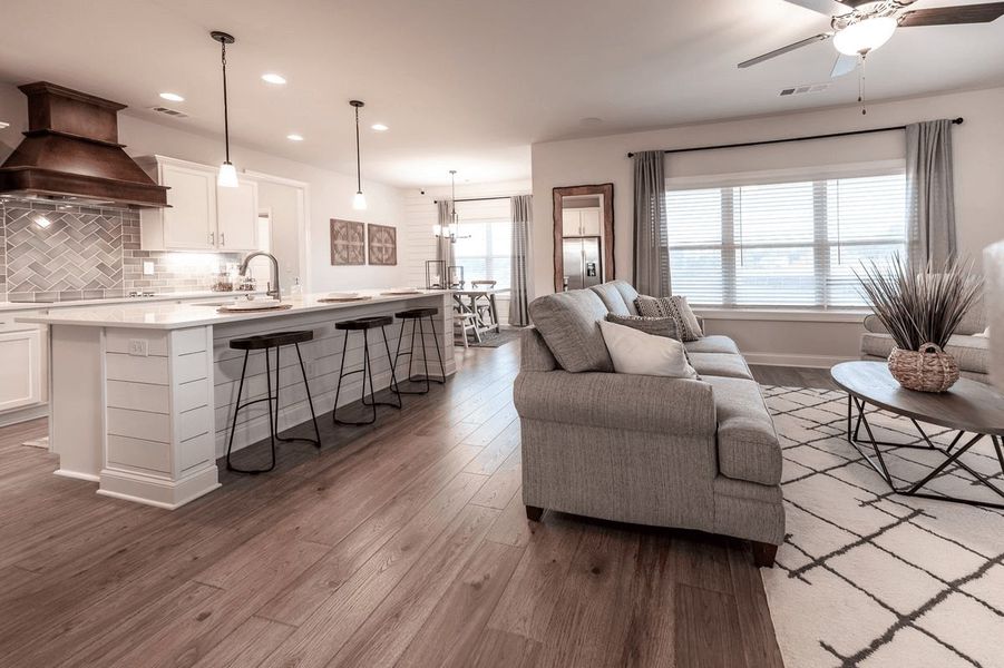Furnished interior in a model home at Cevera Lakes in Loganville (Image 1). Furnished interior in a model home at Cevera Lakes in Loganville (Image 1).