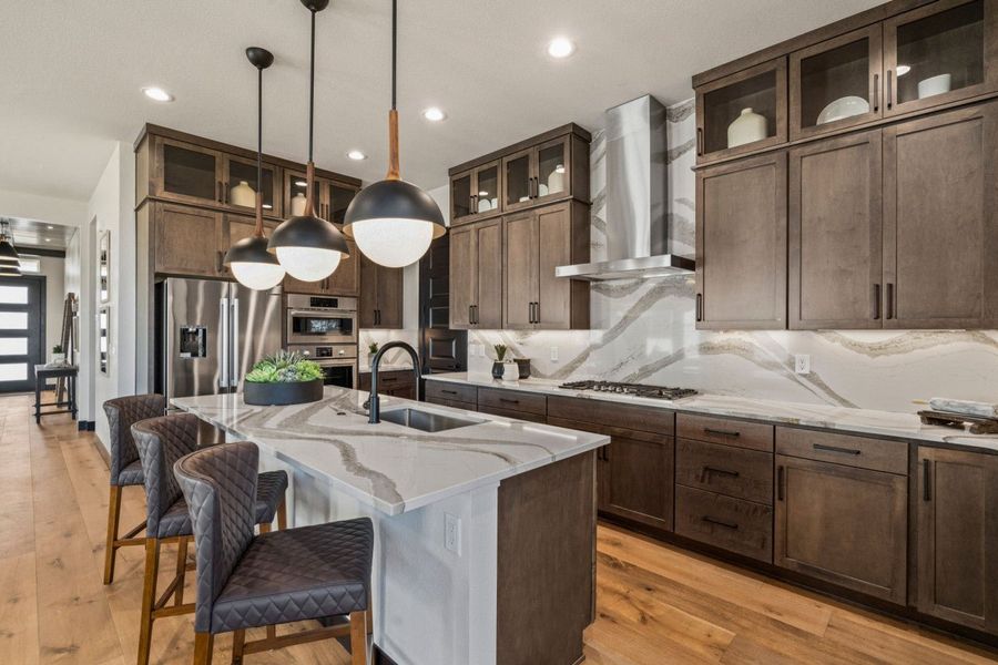 Furnished interior in a model home at RainDance in Windsor (Image 9).