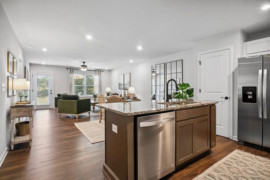 Furnished interior in a model home at Silver Leaf in Dawsonville (Image 7). Furnished interior in a model home at Silver Leaf in Dawsonville (Image 7).