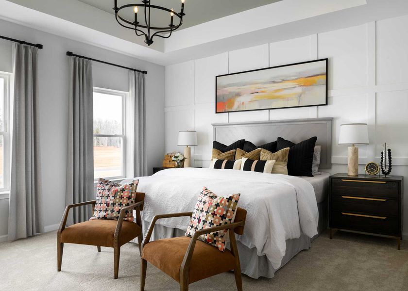 Furnished interior in a model home at Whitley Preserve – Park Collection in Mint Hill (Image 6).