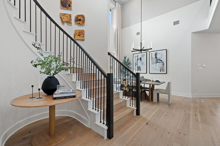 Furnished interior in a model home at Wolf Ranch in Georgetown (Image 15).