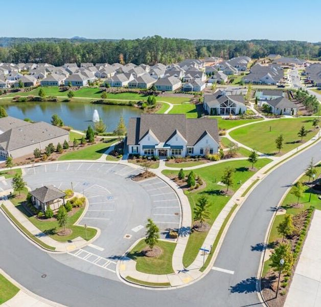 Aerial view of the Echols Farm community in Hiram, GA, showing layout and nearby surroundings (Image 13).