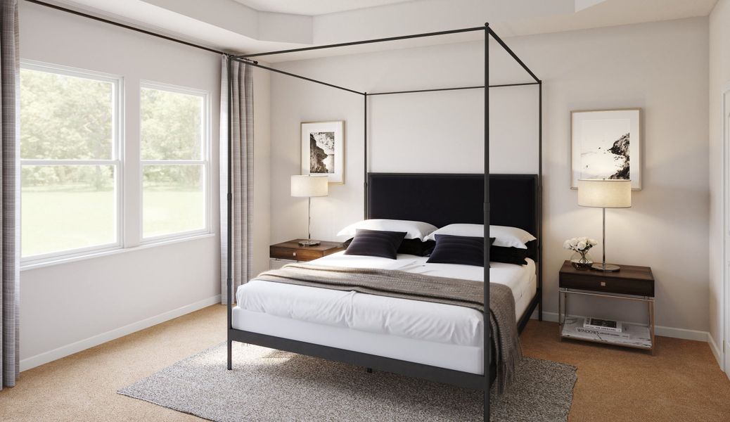 Furnished interior in a model home at The Paired Villas at Bridgewater in Little River (Image 25).