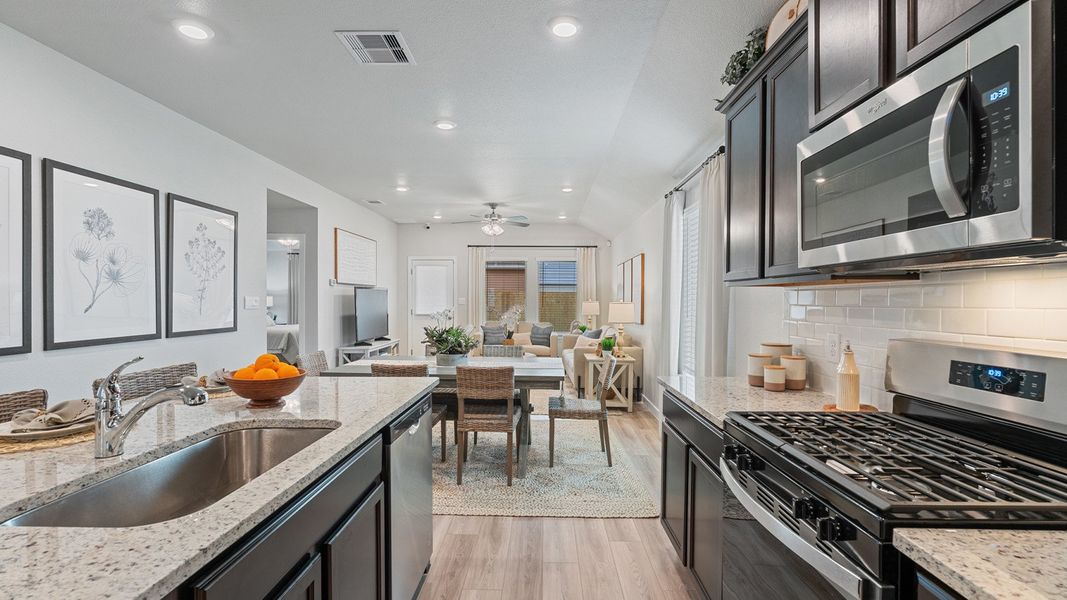 Furnished interior in a model home at Bridges Mill in Corpus Christi (Image 6).