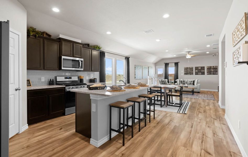 Furnished interior in a model home at Saratoga Crossing in Corpus Christi (Image 7). Furnished interior in a model home at Saratoga Crossing in Corpus Christi (Image 7).