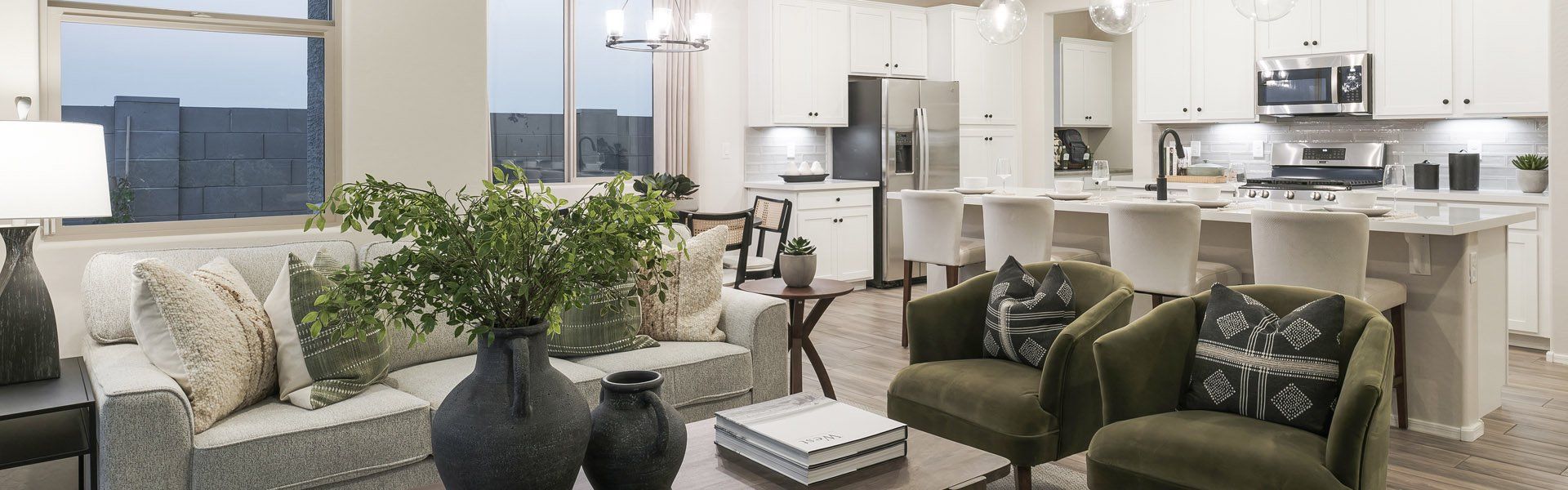 Furnished interior in a model home at Windrose V in Waddell (Image 8).