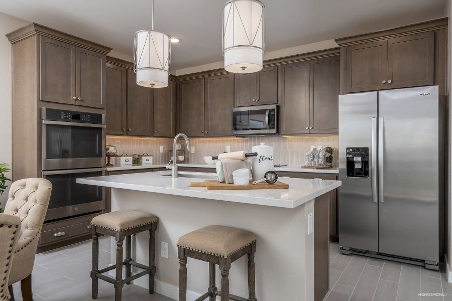 Kitchen Rendering - Antelope at Sunset Farms in Tolleson, Arizona | Landsea Homes