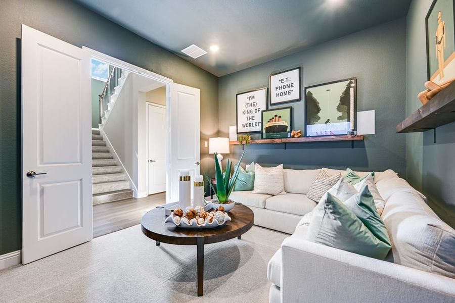 Furnished interior in a model home at The Ranch at Uptown Celina 60s in Celina (Image 83).