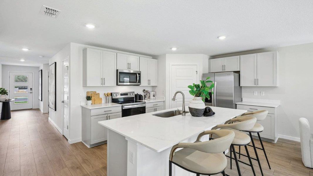 Furnished interior in a model home at Boulevard Oaks in Lady Lake (Image 16). Furnished interior in a model home at Boulevard Oaks in Lady Lake (Image 16).