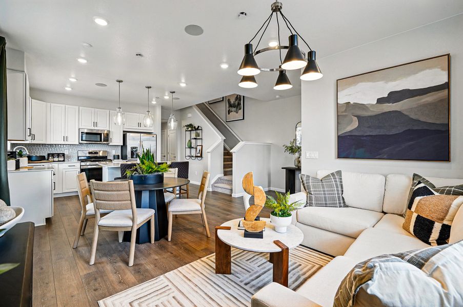 Furnished interior in a model home at Parterre in Thornton (Image 5).