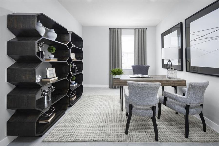 Enjoy a versatile flex room that's perfect for a home office, studio or playroom.