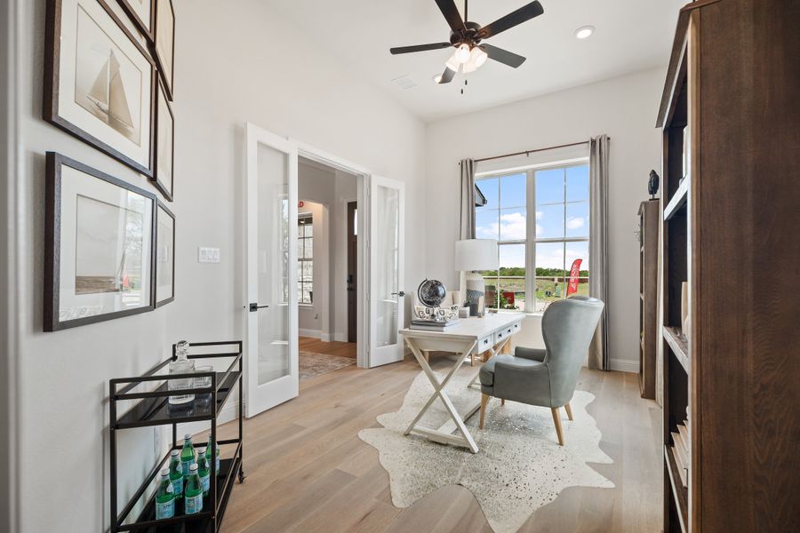 Furnished interior in a model home at Lovers Landing in Forney (Image 7).