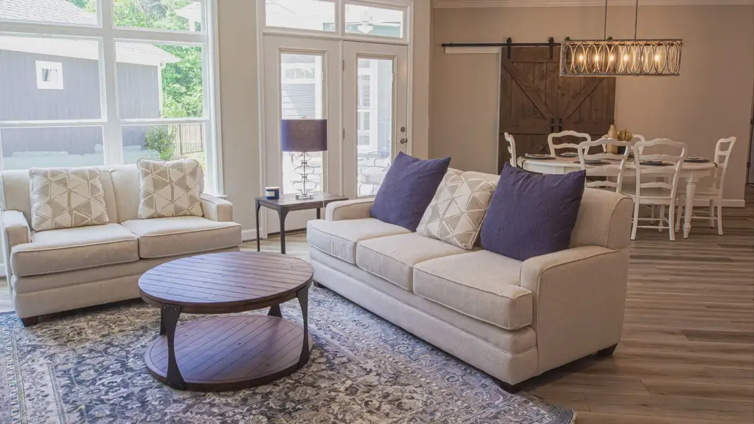 Furnished interior in a model home at The Landing at Sycamore Creek in High Point (Image 5).