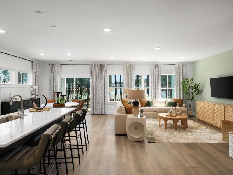 The open-concept floorplan allows for easy entertaining.