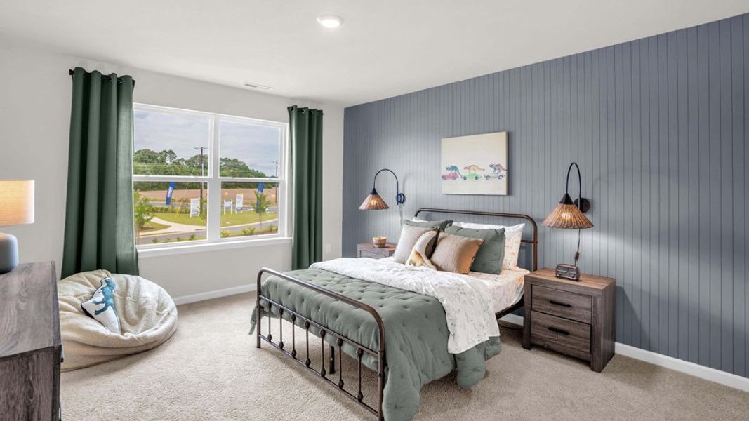 Furnished interior in a model home at Shahbain Reserve in Raeford (Image 23).