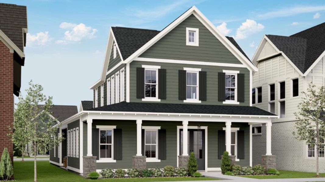 Front exterior of a home in the June Lake community, located in Thompson's Station, TN (Image 12).