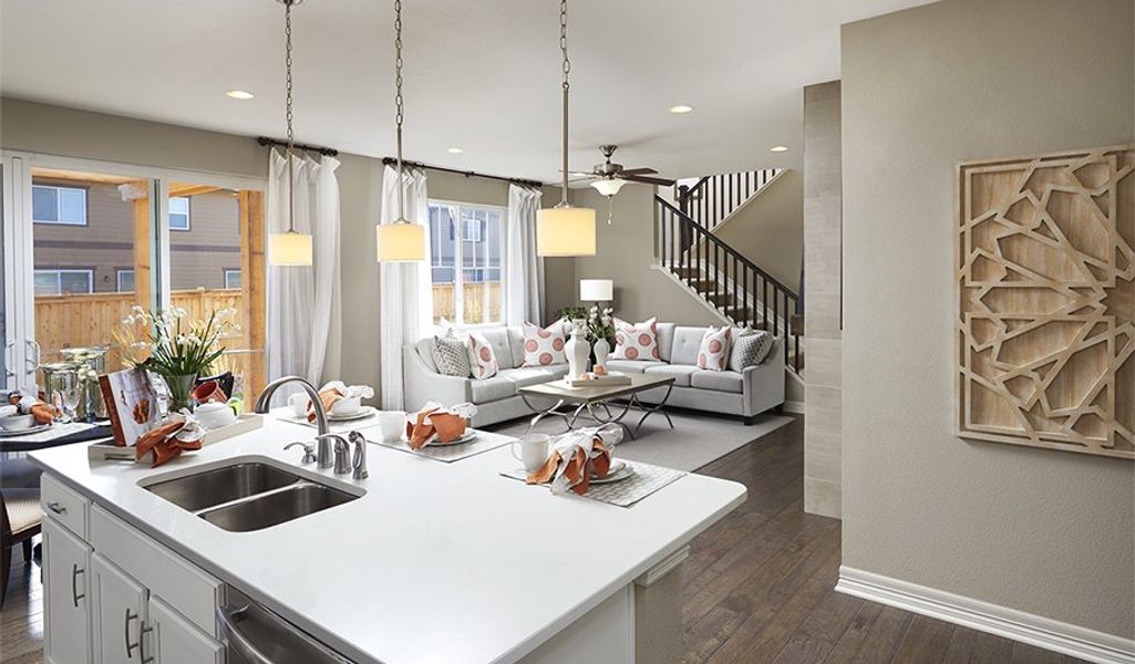 Furnished interior in a model home at The Trails at Aspen Ridge in Colorado Springs (Image 11).